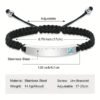 Woven Men's Bracelet With Adjustable Strap (Gold, Silver & Black)