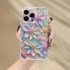 Macaron Floral Print Mobile Phone Case