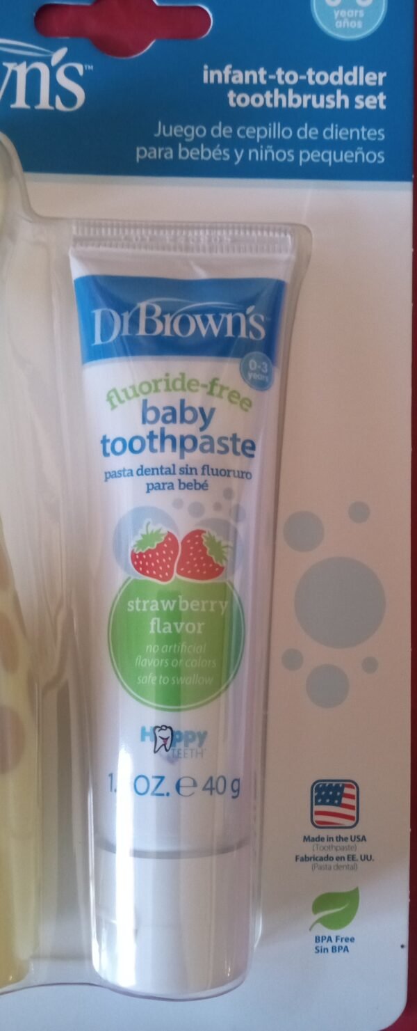 Dr. Brown's Infant-to-Toddler Training Toothbrush Set with Fluoride Free