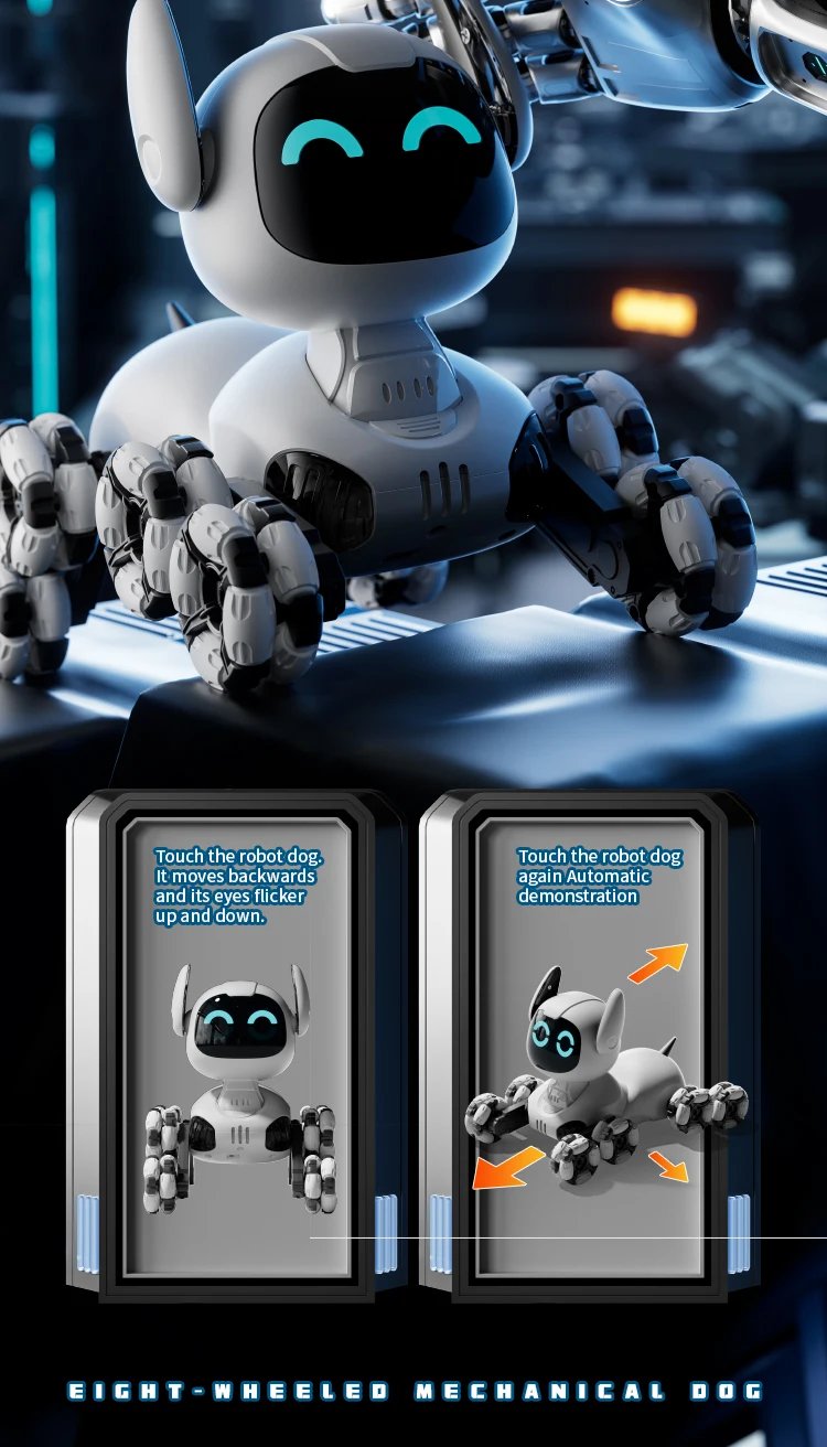 Y9 8WD RC Robot Dog Car Toy 2.4G Radio Remote Control Cars Touch-sense Music Stunt Drift Vehicle Electric Toy for Boys Kids Gift