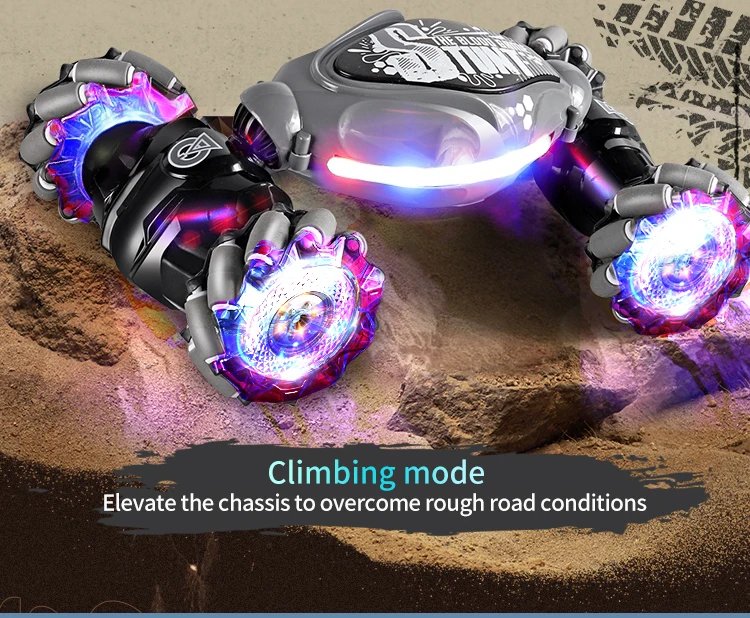 4WD 1:16 Stunt RC Car With LED Light Gesture Induction Deformation Twist Climbing Radio Controlled Car Electronic Toys for Kids