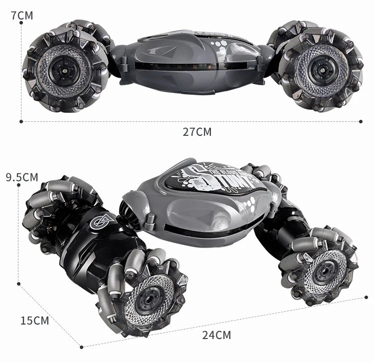 4WD 1:16 Stunt RC Car With LED Light Gesture Induction Deformation Twist Climbing Radio Controlled Car Electronic Toys for Kids