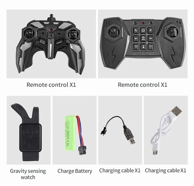 4WD 1:16 Stunt RC Car With LED Light Gesture Induction Deformation Twist Climbing Radio Controlled Car Electronic Toys for Kids