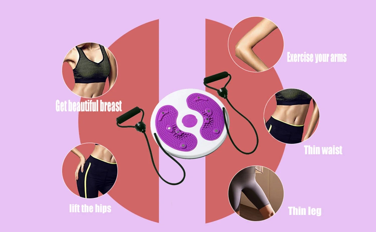 Exercise Waist Twisting Disc Foot Massage Waist Torsion Disc Fitness Equipment Portable Magnetic Tension Waist Twisting Machine