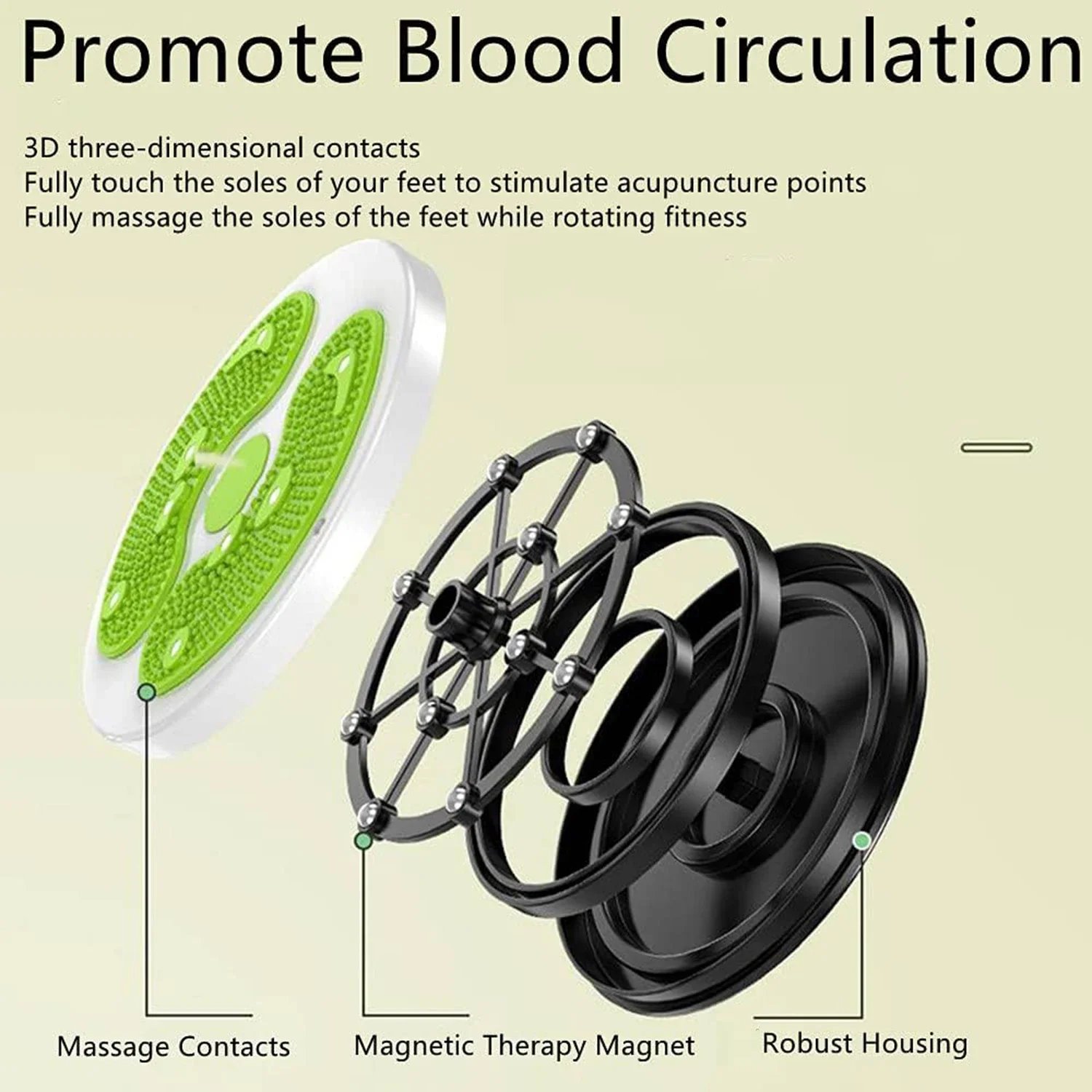 Exercise Waist Twisting Disc Foot Massage Waist Torsion Disc Fitness Equipment Portable Magnetic Tension Waist Twisting Machine