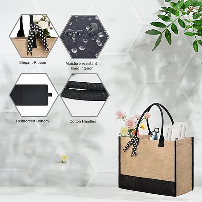 Handbag Fashion Shoulder Bag Pure natural cotton and linen large capacity tote bag can be DIY made waterproof shopping bag