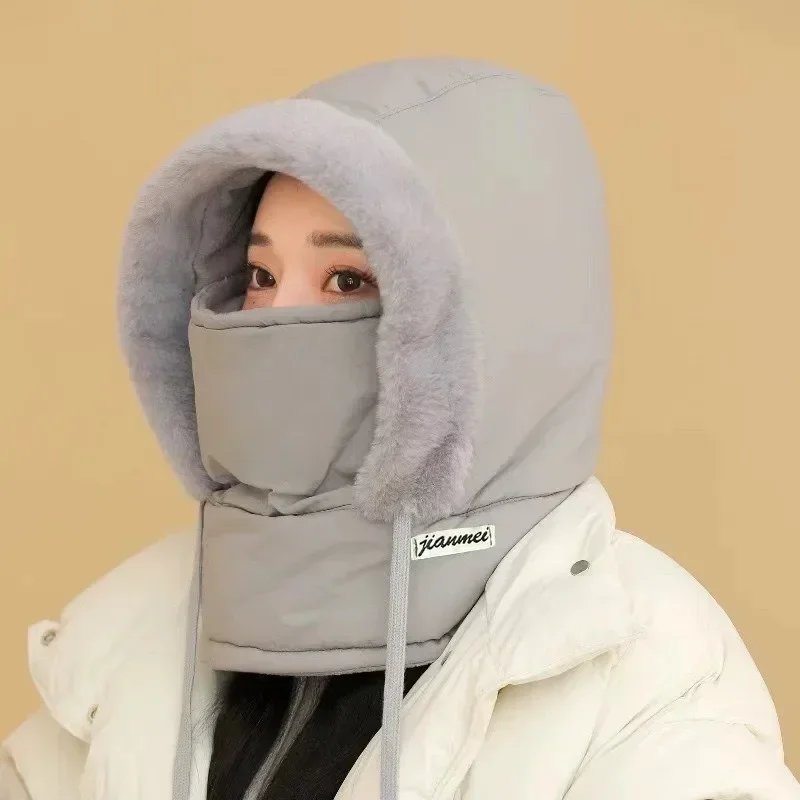 Heavy Duty Winter Balaclava Hat Thick Thermal Padding Full Face Protection Windproof Hooded Mask For Skiing Snowboarding
