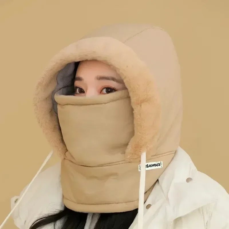 Heavy Duty Winter Balaclava Hat Thick Thermal Padding Full Face Protection Windproof Hooded Mask For Skiing Snowboarding