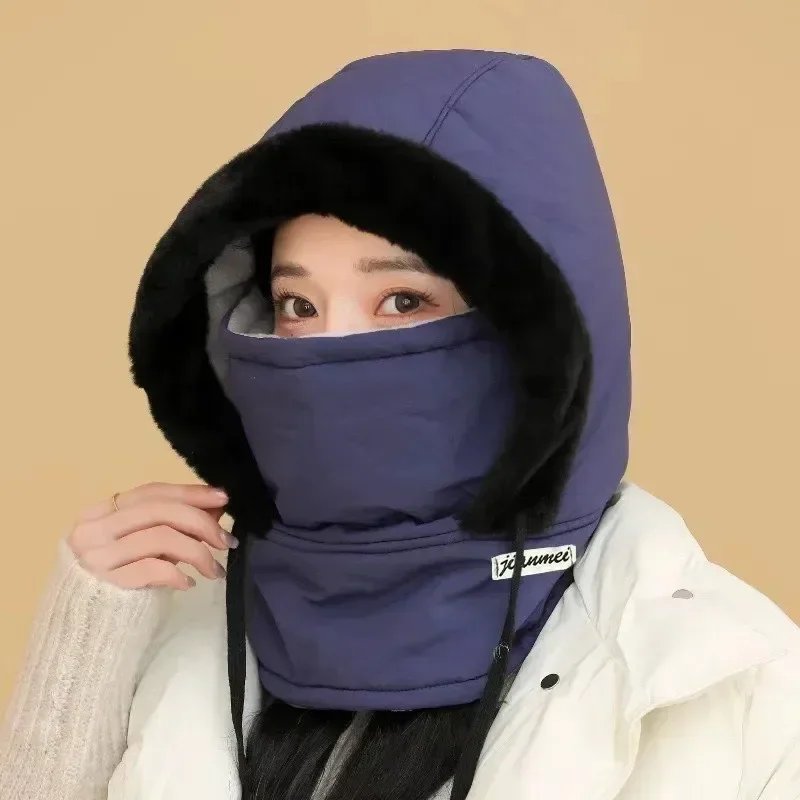 Heavy Duty Winter Balaclava Hat Thick Thermal Padding Full Face Protection Windproof Hooded Mask For Skiing Snowboarding