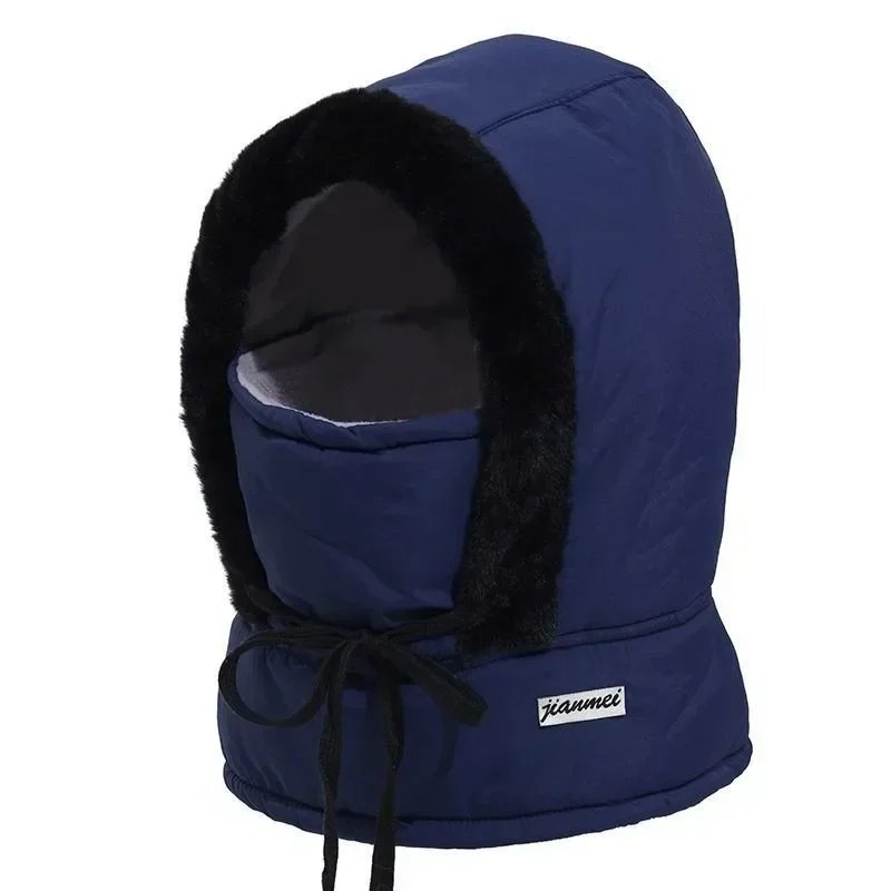 Heavy Duty Winter Balaclava Hat Thick Thermal Padding Full Face Protection Windproof Hooded Mask For Skiing Snowboarding