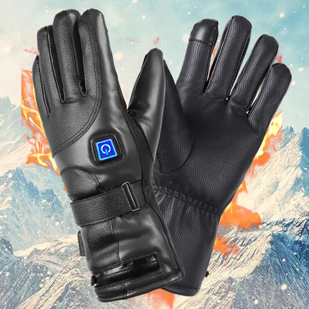 Waterproof Cold Weather Gloves 3 Temperature Levels Battery Powered Heating Gloves Hand Warmer for Outdoor Cycling Skiing Hiking