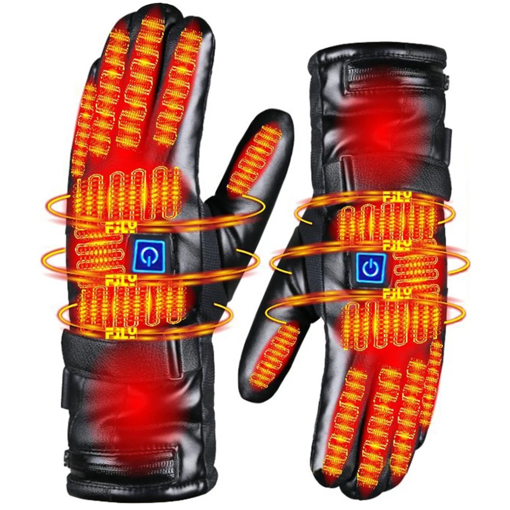 Waterproof Cold Weather Gloves 3 Temperature Levels Battery Powered Heating Gloves Hand Warmer for Outdoor Cycling Skiing Hiking