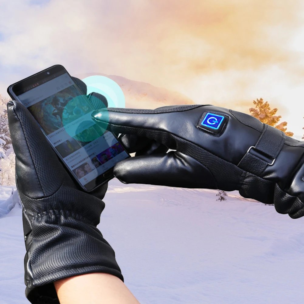 Waterproof Cold Weather Gloves 3 Temperature Levels Battery Powered Heating Gloves Hand Warmer for Outdoor Cycling Skiing Hiking
