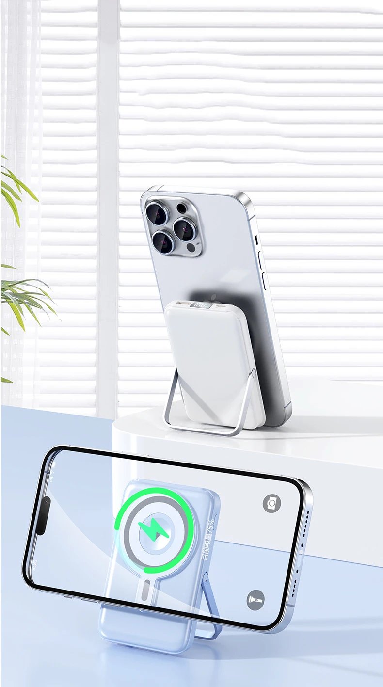For Apple Watch Wireless Charger 20000mAh Magnetic Power Bank With Stand PD20W Portable External Spare Battery For iWatch iPhone