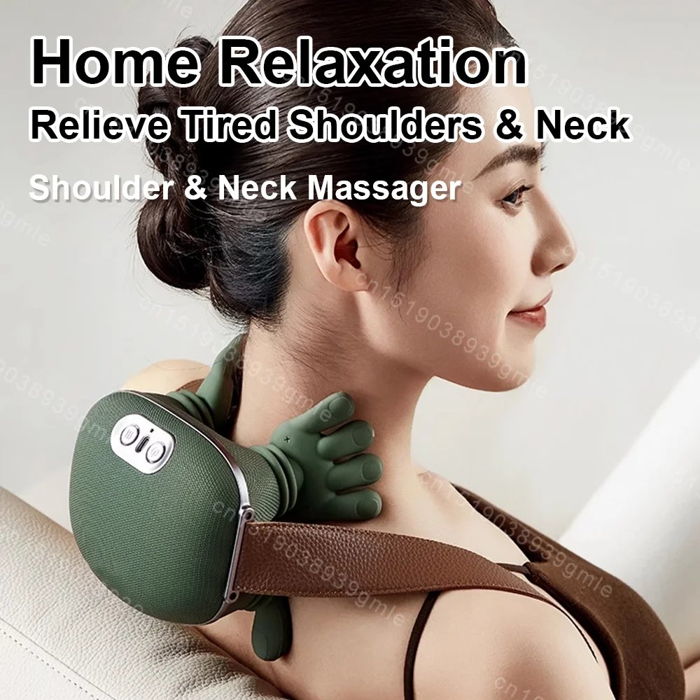 Finger Pressure Neck Massager Heated Back and Shoulder Massager Electric Kneading Neck Deep Massage Muscle Relax Finger Pressure Neck Massager Heated Back and Shoulder Massager Electric Kneading Neck Deep Massage Muscle Relax
