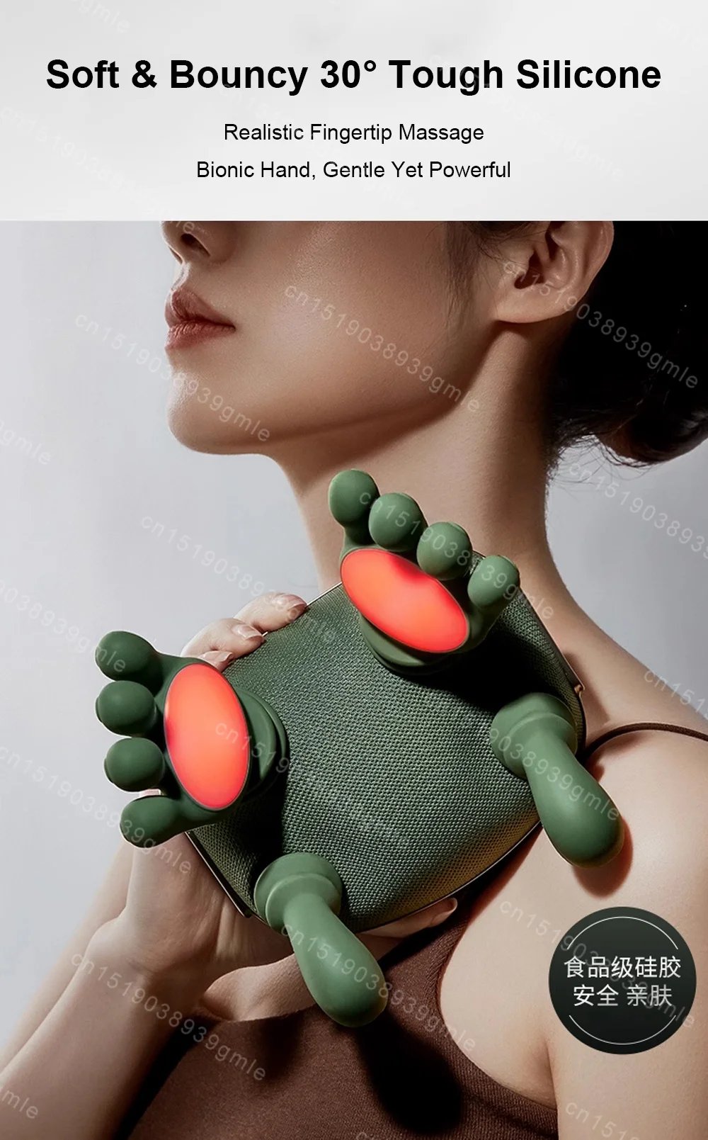 Finger Pressure Neck Massager Heated Back and Shoulder Massager Electric Kneading Neck Deep Massage Muscle Relax Finger Pressure Neck Massager Heated Back and Shoulder Massager Electric Kneading Neck Deep Massage Muscle Relax