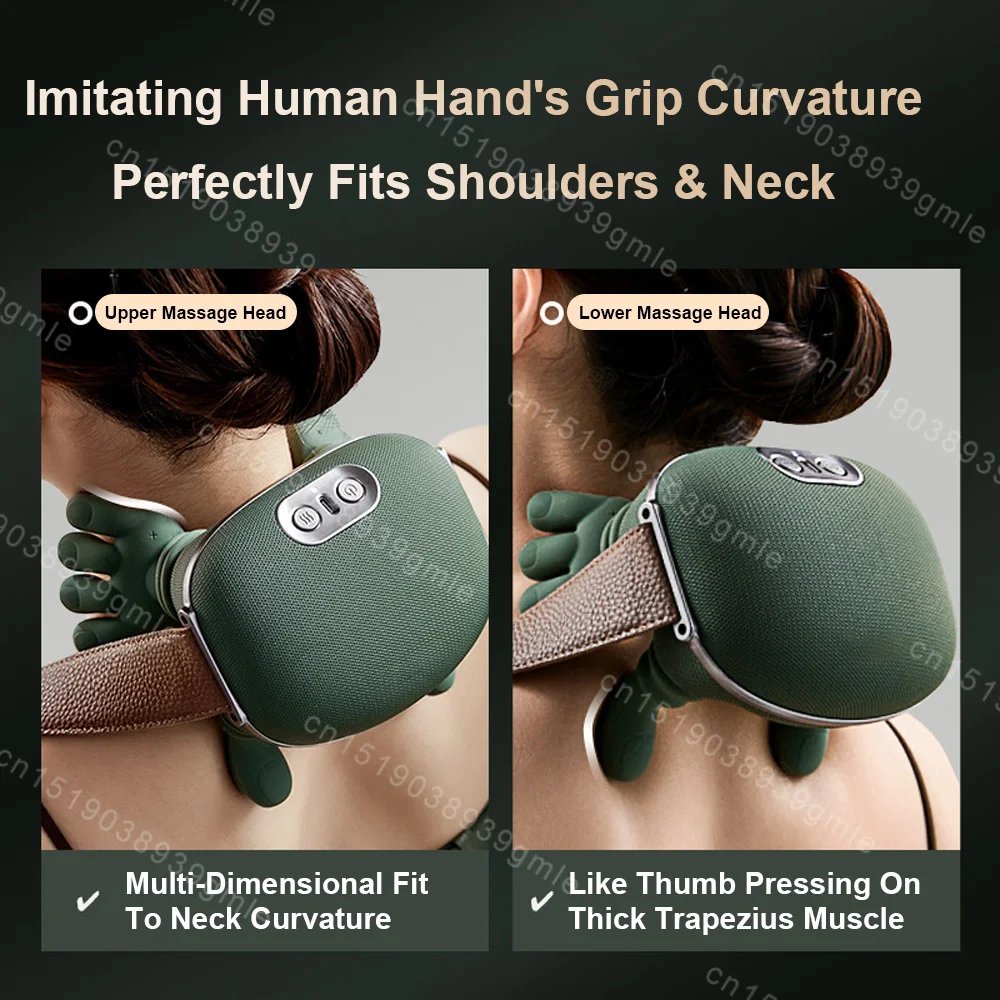 Finger Pressure Neck Massager Heated Back and Shoulder Massager Electric Kneading Neck Deep Massage Muscle Relax Finger Pressure Neck Massager Heated Back and Shoulder Massager Electric Kneading Neck Deep Massage Muscle Relax