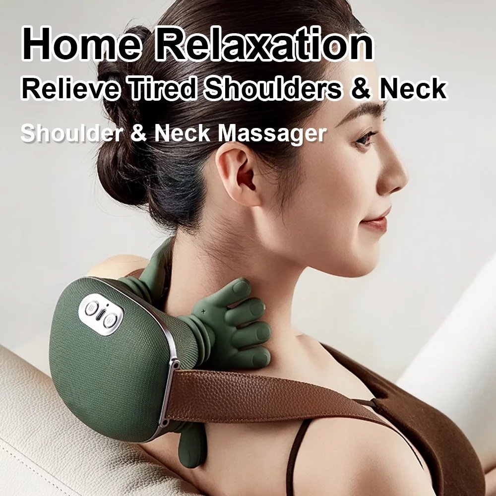 Finger Pressure Neck Massager Heated Back and Shoulder Massager Electric Kneading Neck Deep Massage Muscle Relax Finger Pressure Neck Massager Heated Back and Shoulder Massager Electric Kneading Neck Deep Massage Muscle Relax