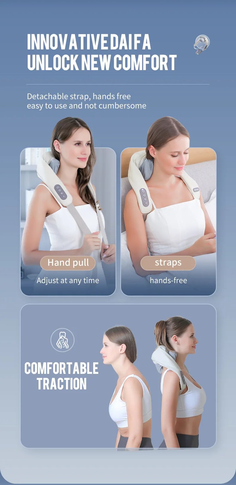 Foreverlily Wireless Neck And Back Massager Neck And Shoulder Kneading Massage Shawl Neck Cervical Relaxing Trapezius Massager Foreverlily Wireless Neck And Back Massager Neck And Shoulder Kneading Massage Shawl Neck Cervical Relaxing Trapezius Massager