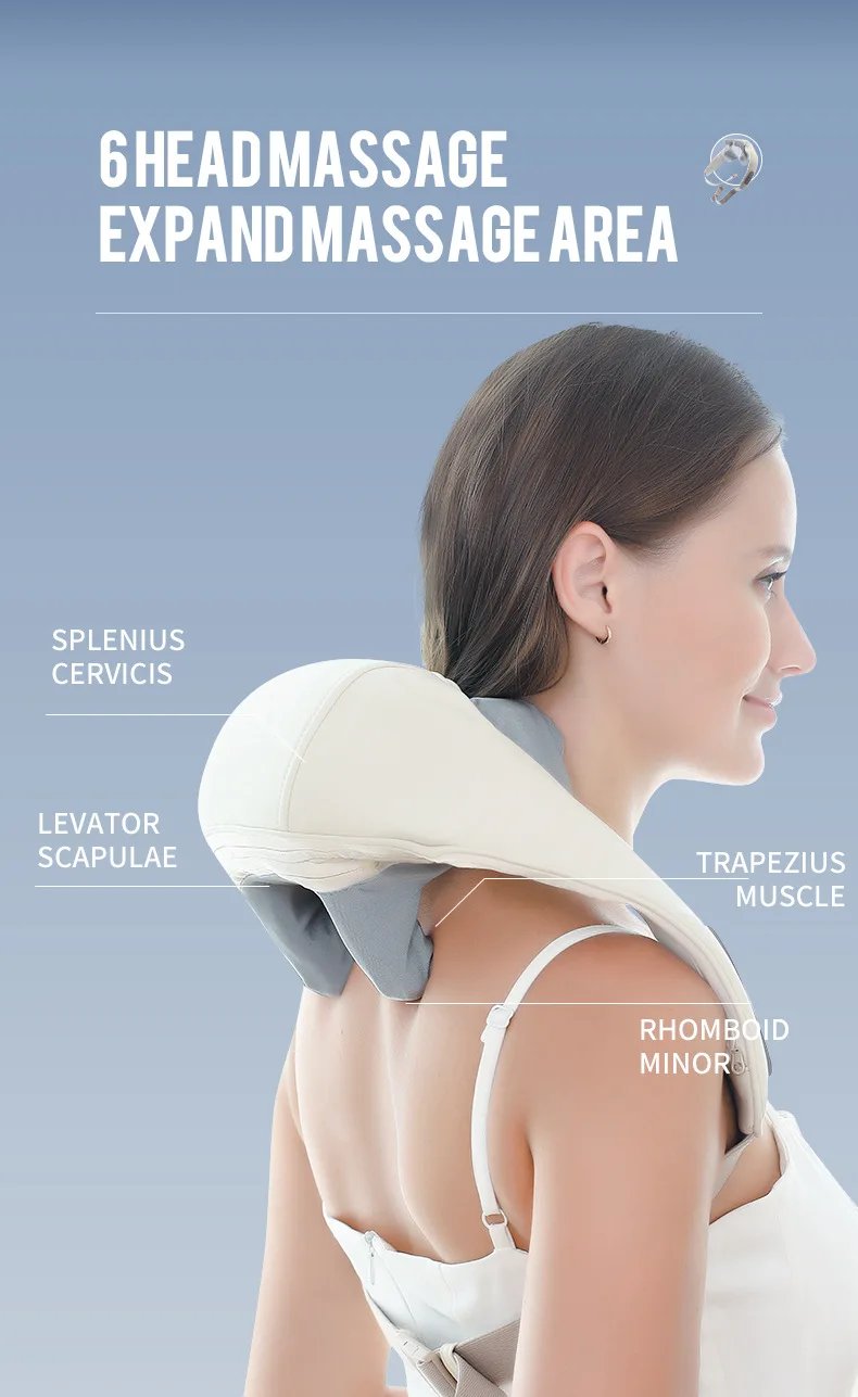 Foreverlily Wireless Neck And Back Massager Neck And Shoulder Kneading Massage Shawl Neck Cervical Relaxing Trapezius Massager Foreverlily Wireless Neck And Back Massager Neck And Shoulder Kneading Massage Shawl Neck Cervical Relaxing Trapezius Massager