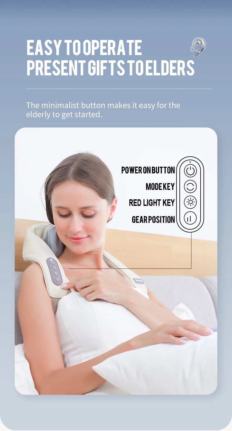 Foreverlily Wireless Neck And Back Massager Neck And Shoulder Kneading Massage Shawl Neck Cervical Relaxing Trapezius Massager Foreverlily Wireless Neck And Back Massager Neck And Shoulder Kneading Massage Shawl Neck Cervical Relaxing Trapezius Massager