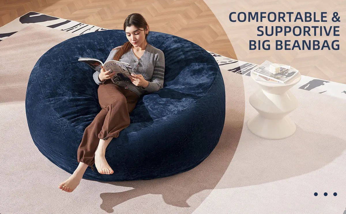 Bean Bag Chair with Filling Included Big Bean Bags Couch for Adults, Giant Beanbag Lazy Sofa for Living Room Bedroom and Dorm Bean Bag Chair with Filling Included Big Bean Bags Couch for Adults, Giant Beanbag Lazy Sofa for Living Room Bedroom and Dorm