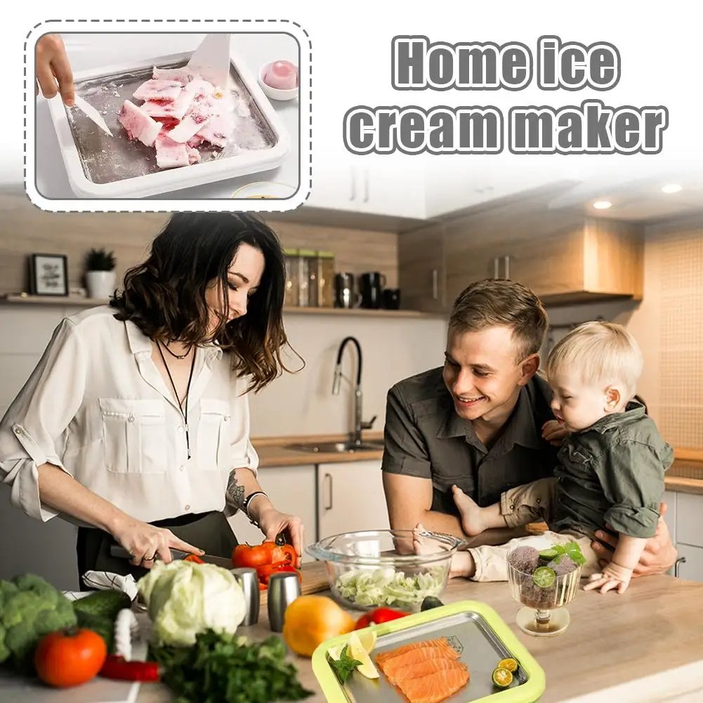 Summer Household Ice Cream Maker Child's Homemade Yogurt Pudding Stir Fried Ice Stir Fry Ice Tray Small Stainless Steel Machine Summer Household Ice Cream Maker Child's Homemade Yogurt Pudding Stir Fried Ice Stir Fry Ice Tray Small Stainless Steel Machine