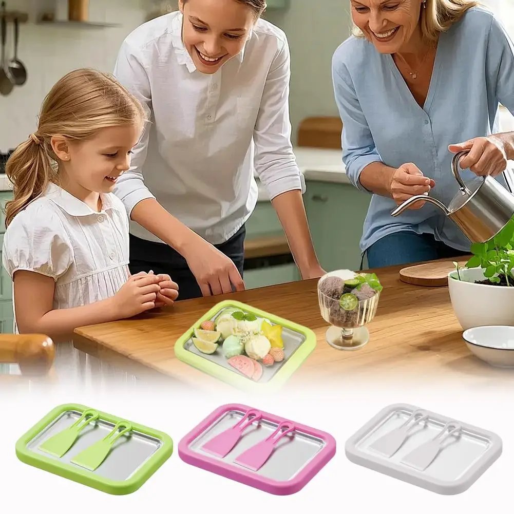 Summer Household Ice Cream Maker Child's Homemade Yogurt Pudding Stir Fried Ice Stir Fry Ice Tray Small Stainless Steel Machine Summer Household Ice Cream Maker Child's Homemade Yogurt Pudding Stir Fried Ice Stir Fry Ice Tray Small Stainless Steel Machine